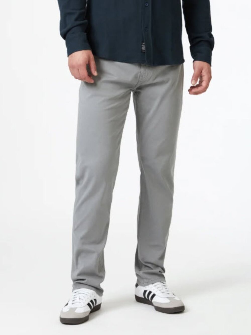 Mavi Zach Men's Slim Straight Pants in Light Grey